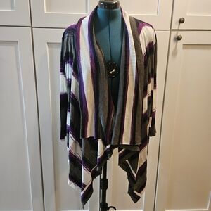 Worthington Multicolor Striped Cardigan